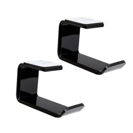 Operitacx 2 Stück Acryl Kopfhörer Halterung Förmiger Aufhänger für Kopfhörer Wand Desktop Kopfhörerständer mit Doppelseitigem Klebeband Schwarz für Gaming Zubehör Aufbewahrung