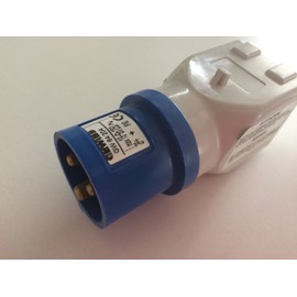 Generator 240v 16 Amp Plug to 13 Amp Domestic Socket Converter Caravan Fly Lead GW64204