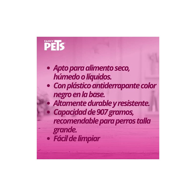 Fancy Pets Plato de Acero Jaspeado para Perro de 32