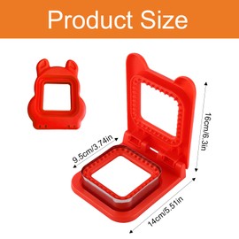 Yistoi Set of 2 Children's Bread Cutters, Children's Sandwich Cutters, Round, Heart-Shaped for School Lunch Boxes and Bento Children, Boys, Girls, Christmas, New Year