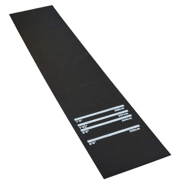 MYOYAY Heavy Duty Darts Mat with Throw Lines Professional Rubber Dart Carpet Non-slip Dart Floor Mat for All Dart Types, 118 x 24 x 1/5inch Black