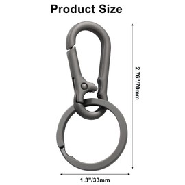 Coufce 5 Pack Black Mini Carabiner Clip Quick Release Keychain Clip for Dog Leashes, Key Rings, and Flagpole Rope