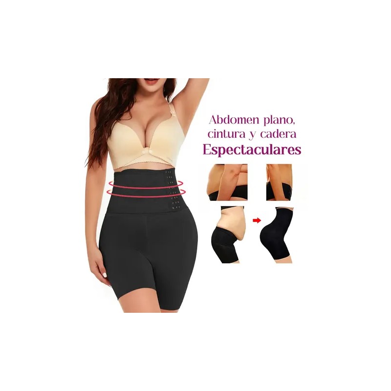 Faja Colombiana Levanta Glúteo Reductora De Cintura Color Negro Talla