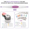 Magnetic Measuring Cups and Spoons Set-Heavy Duty 304 Stainless Steel，Double