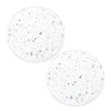 sourcing map 2pcs Foil Acrylic Cup Coasters, Round Acrylic Drink