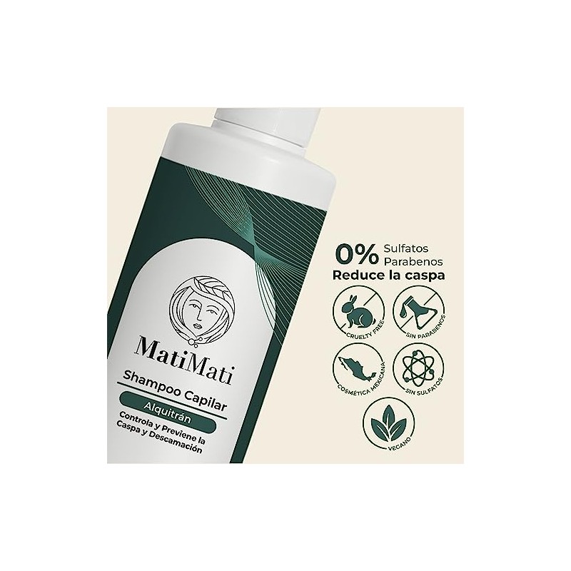 Shampoo Capilar Alquitrán Psoriasis, Caspa Matimati 425ml