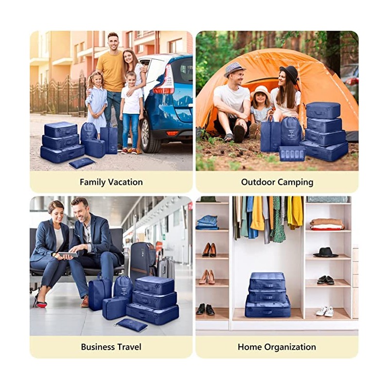 Packing Cubes - 7 Set Packing Cubes Luggage Travel packing