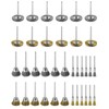 QWORK® Pack of 36 Wire Brushes, Brass Brushes, Steel Wire