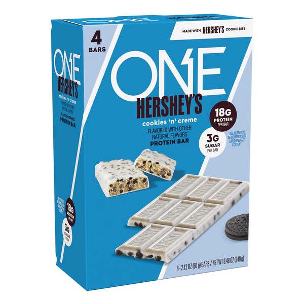Hershey Cookies N Creme Protein Bar, 18g Protein, 4 Count