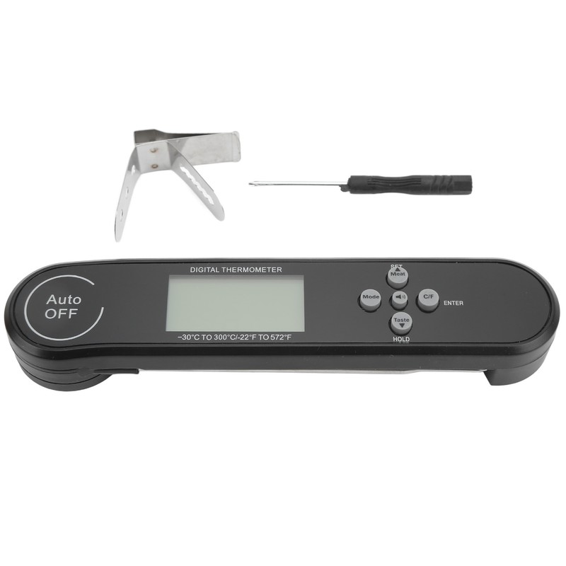Digital Multifunction Food Thermometer Folding 180° Rotation Probe 22℉572℉ 30℃300℃