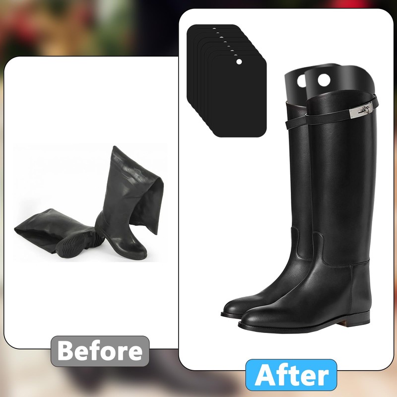 KGGZKG Boot Shaper Plastic Boot Stretchers Reusable Boot Holder, black