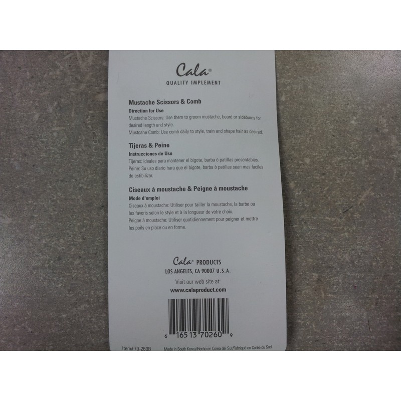 Cala Mustache scissors & comb