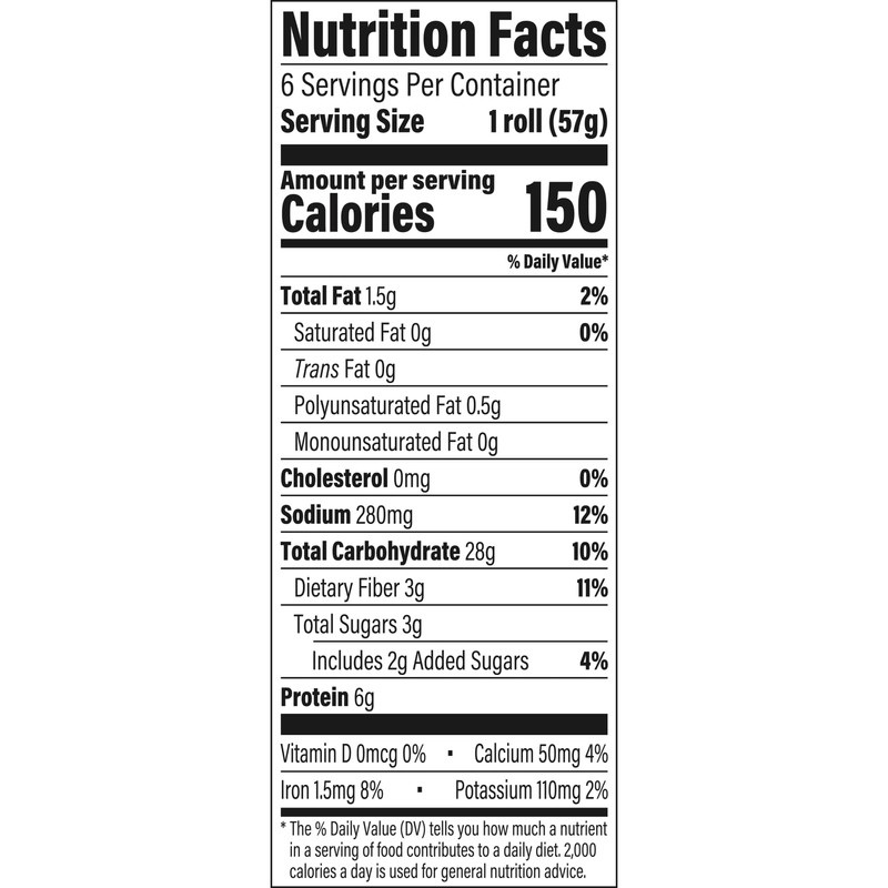 Arnold Sandwich Thins Multigrain Rolls, 6 count, (2 oz each),