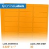 Neon Orange Address Labels - 2.625 x 1 - Pack