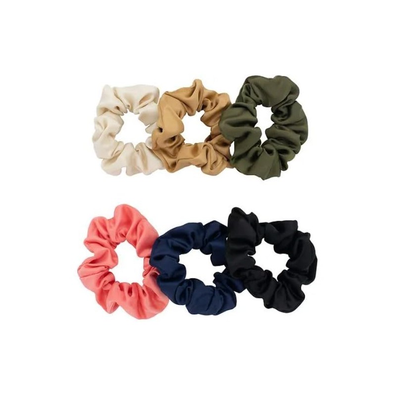 SCRUNCHIES SATIN 6PK