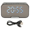 Bluetooth Speaker with Digital Alarm Clock Temperature Display Voice Announcement