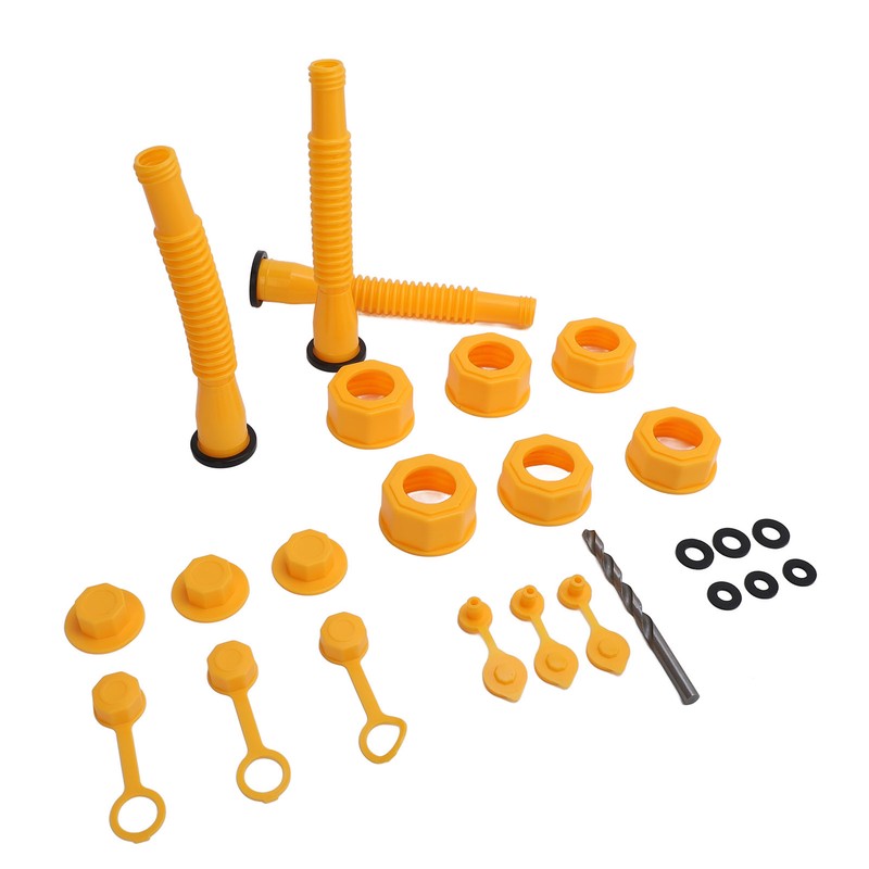 3 Sets Gas Can Spout Replacement Flexible Hoses Vent Covers