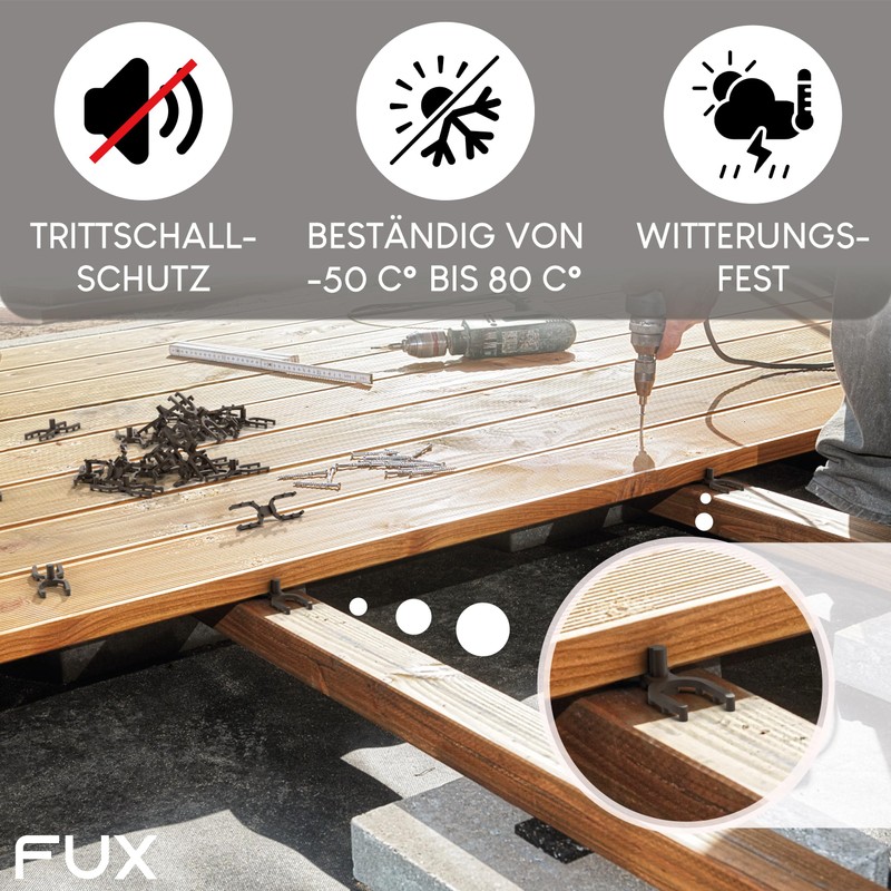 Decking Spacers Pack of 50 for 4 mm Joint -