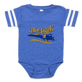 CafePress U.S. Navy Blue Angels Plane Cute Infant Baby Football Bodysuit