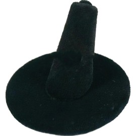 FindingKing Black Velvet Ring Finger Display Holder Showcase Stand 1 1/4"