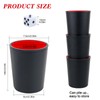 Gesserit Felt Lined PU Leather Dice Cups Set, 6 Quiet