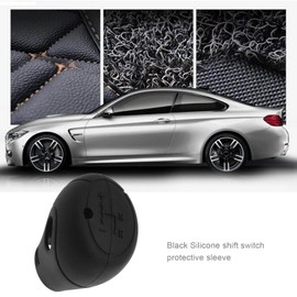OTOTEC Auto Schalthebel Schaltknauf Abdeckung Schwarz Silikon Schutzhülle Kompatibel mit Smart Fortwo 450 451 452 (2009-2014)