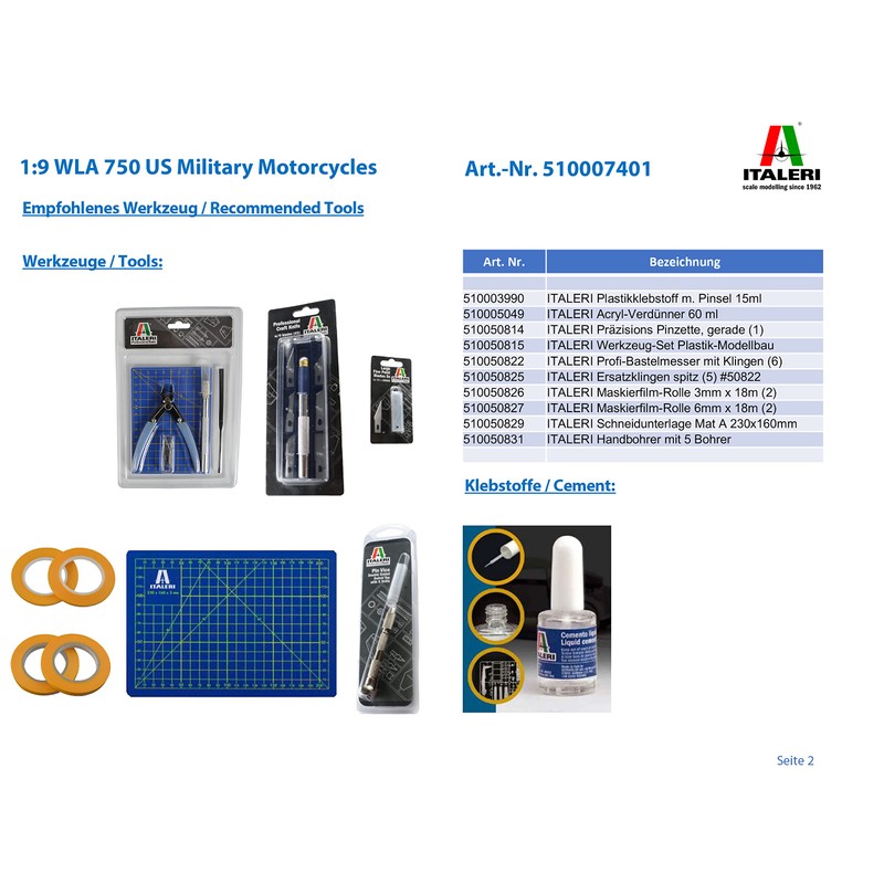 Carson 510007401 – 1: 9 WLA 750 Us Military Motorcycles