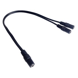 DHSKZRMJ Audio Splitter Stereo 3-Pole 3.5mm (1/8 Inch) 1-Female to 3.5mm Dual 2-Females Y Splitter Audio Cable 34cm