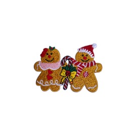 LEMILLE Parche para parejas de caramelos, parches para planchar de 3 pulgadas, parches de bordado de Navidad para ropa, mochilas, sombreros, bolsas de jeans, parches bordados estéticos de Navidad,
