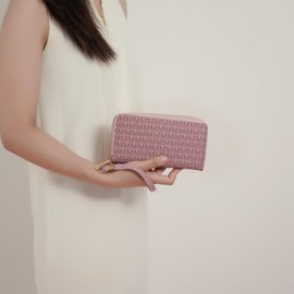 MKF Collection Wristlet Wallet for Women, Small Vegan Leather Credit Card Holder with Zipper Coin Pocket Wallet Purse Handbag By Mia K