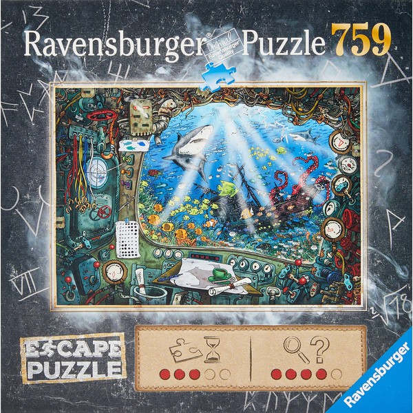 Ravensburger Escape Puzzle Submarine 759 Piece Jigsaw Puzzle for Kids and Adults Ages 12 and Up - an Escape Room Experience in Puzzle Form