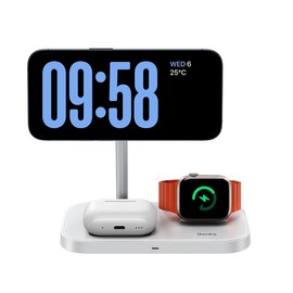 Benks Infinity 3-in-1 Wireless Charger Stand - Color: White
