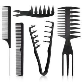 5 Piece Comb Men's Styling Set, Create a Fluffy Hairstyle | Styling Comb, Stem Comb, Texture Comb, 3 in 1 Styling Comb, Textured Hair Comb for Women and Men