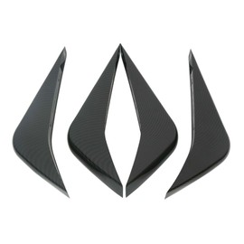 YUOQDKE C7 Rear Bumper Lower Air Diffuser Fins Carbon Fiber Painted ABS Plastic for Chevy for Corvette Z51 2014-2015 & Stingray 2014-2019 & Z06 2015-2019 & Grand Sport 2017-2019 BIK-ET-152-CB