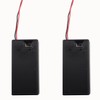 MDXing 2PCS 9V Battery Boxes with Covers Switched Square Slots