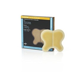 Medline Exuderm Satin Hydrocolloid Wound Dressings, Sacral, 4 Inches x 3.6 Inches, Low Profile, Box of 10 Each