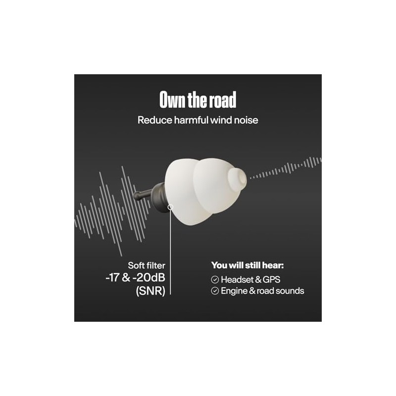 Alpine MotoSafe Duo - Premium Motorcycle Ear Plugs for Wind