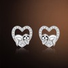 Sloth Earrings for Women Heart Sloth Studs Sterling Silver Statement