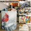 Red Cardinal Foldable Laundry Hamper - Waterproof Fabric Storage Basket