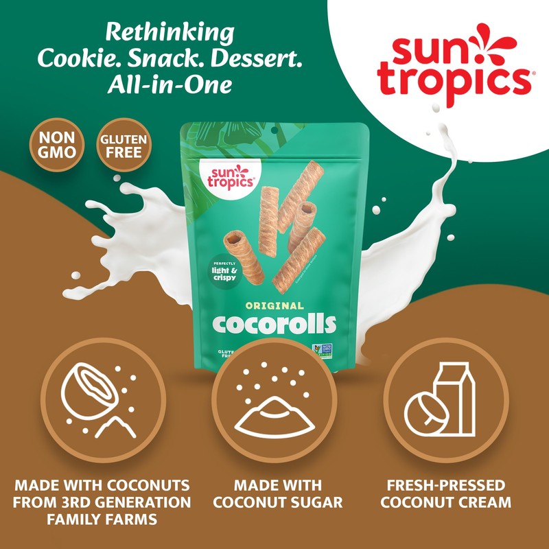 Sun Tropics CocoRolls Original Flavor 4 oz – Crispy Coconut