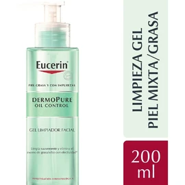 Gel Limpiador Facial | Control de Grasa y Brillo | Eucerin Dermopure 200ml