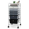 DREAMADE Rolling Cart with Storage Drawers, Utility Cart with Removable