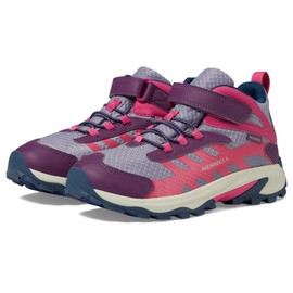 Merrell Moab Speed 2 MID Alternative Closure Waterproof Hiking Boot, Berry/Navy, 7 US Unisex Big Kid