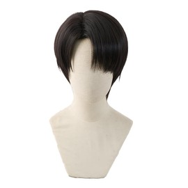 SUNXXCOS Attack on Titan Cosplay Wig, Heat Resistant Wig, Costume Accessory (Levi Wig)
