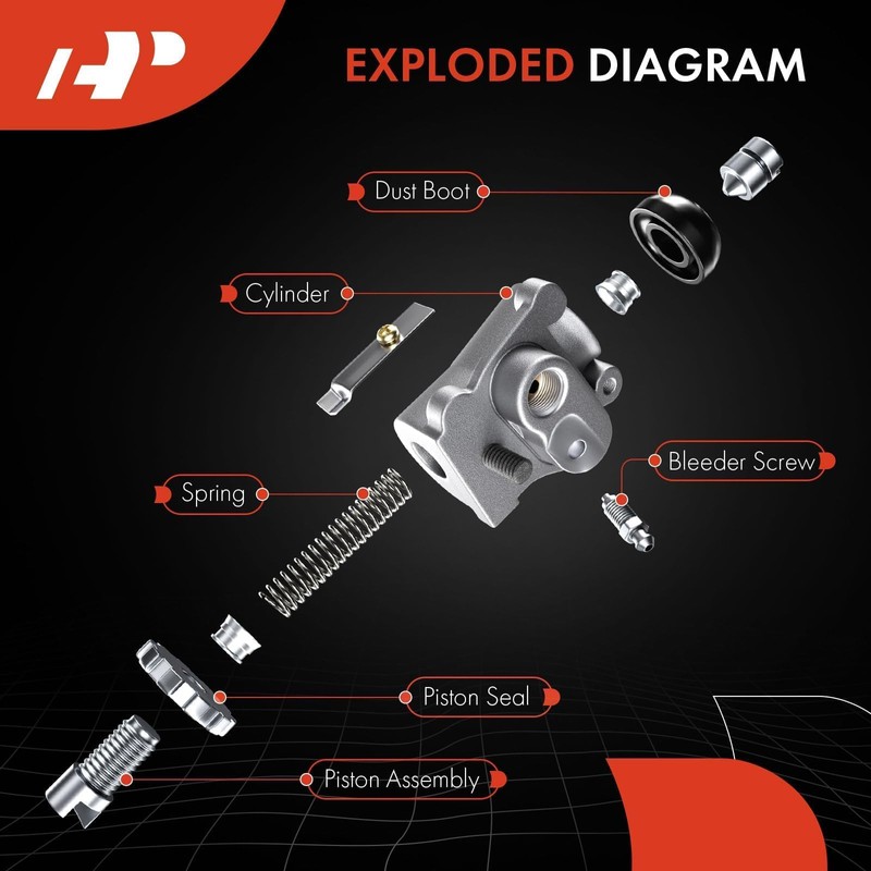 A-Premium Brake Wheel Cylinders Compatible with Honda FourTrax 300 1988-2000