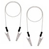 2 PCS Dental Bib Chain with Clips Metal Napkin Clip