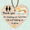 Thank You Dinner Lady Heart Plaque - Exquisite Handcrafted Wooden