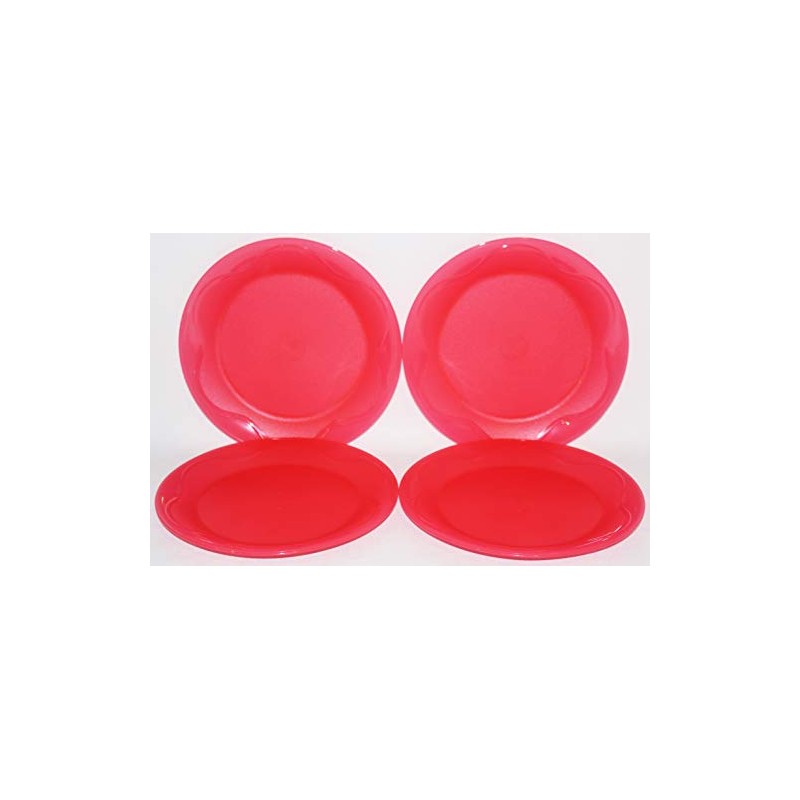 Tupperware Set of 4 Plates 8" Round Open House Floresta