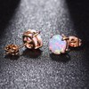 CERSLIMO Multi Colors fire Opal Stud Earrings Birthstone Earrings For