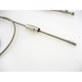 5pcs of 15cm Length Key Ring Book Binding Ring Wire Rope Connector Stainless Steel Screw Locking Wire Keychain Cable Keyrings Key Holders